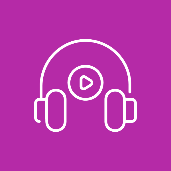 Headphones and audio player graphic