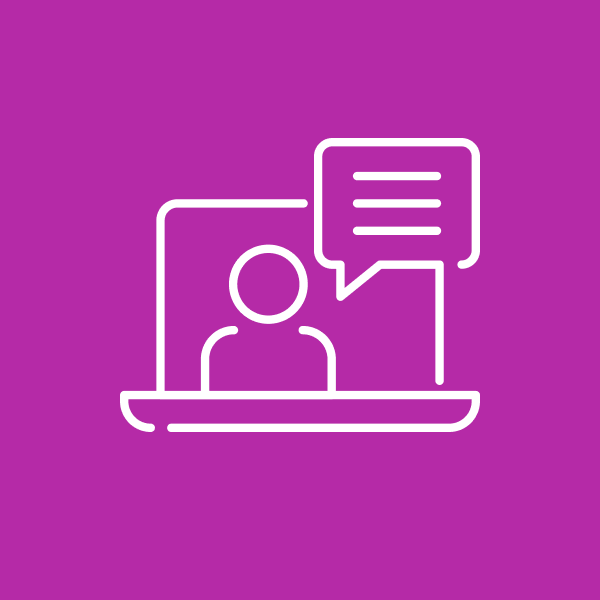Webinar on laptop graphic