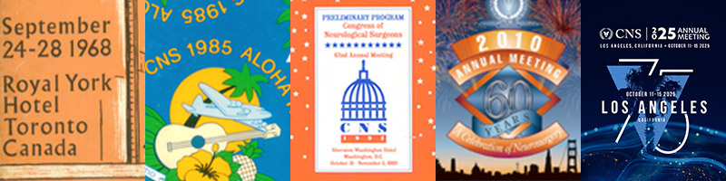 Collage of CNS annual meeting posters from different eras