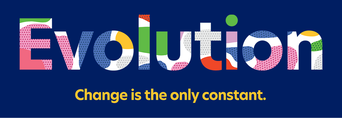 Evolution logo with tagline